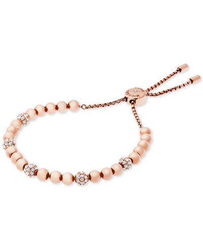 Michael Kors Beaded Pavé Slider Bracelet 